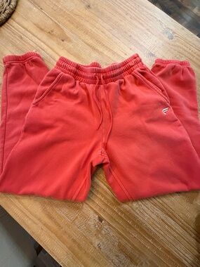 Fabletics Coral Orange Cozy Jogger Sweatpants